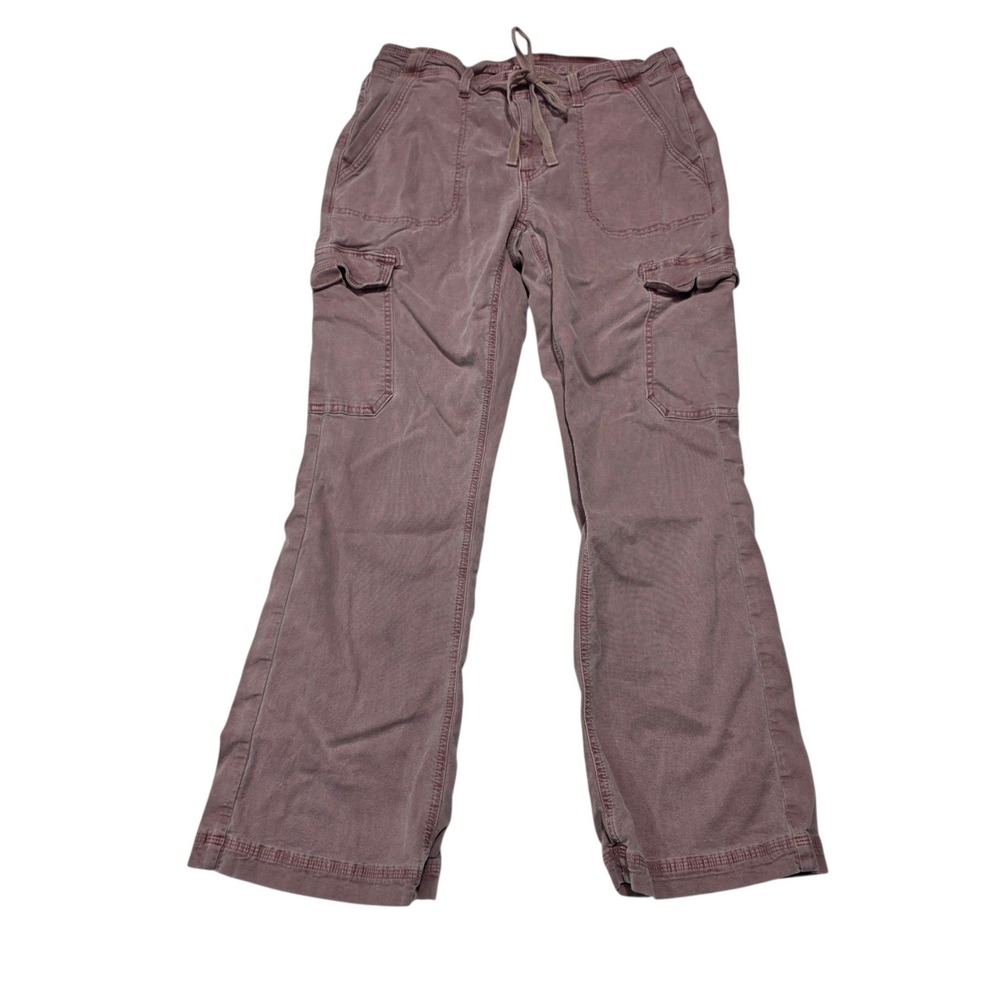 American Eagle Cargo Pants Women 6 Short Mauve Pink Classic Bootcut Stretch